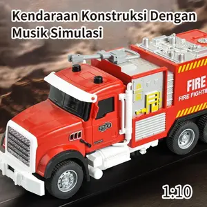 Habibi Mainan Miniatur 1:55 Kendaraan Konstruksi – Inersia, Lampu, Musik & Semprot Air (dengan botol Botol) mobil  kontainer  mainan miniatur  vespa  klasik mainan  kereta  api  rel  panjang  dari  bambu miniatur  motor miniatur  surex miniatur  vario