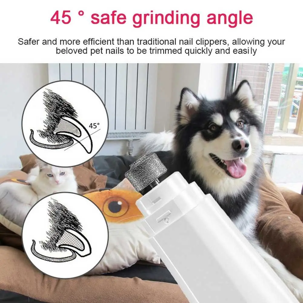 Ldoge Gunting Kuku Kikir Anjing Kucing Elektrik Pet Nail Grinder