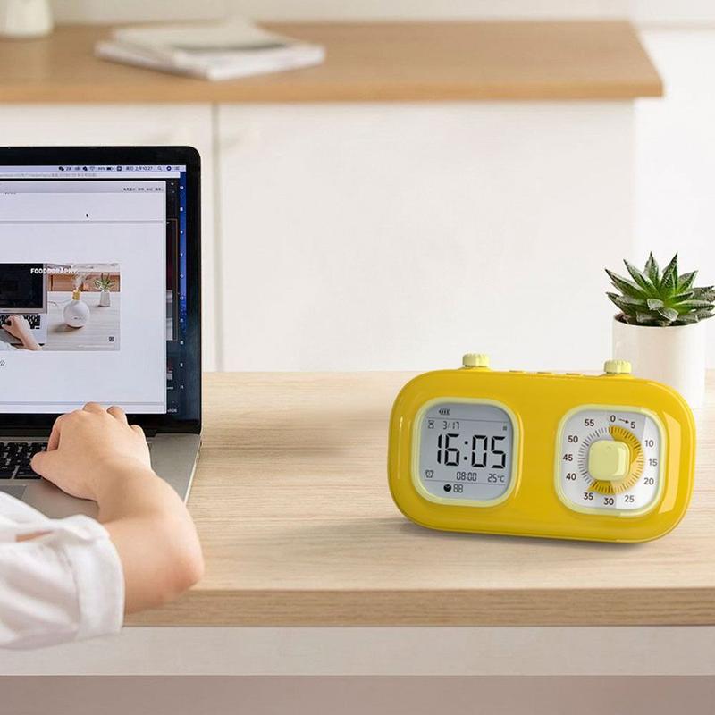 Đồng Hồ Nhắc Nhở, Cỡ Nhỏ Thiết Kế Sáng Tạo, Chất Liệu ABS, Đồng Hồ Kỹ Thuật Số Để Bàn Đơn Giản, Quản Lý Thời Gian, Hiển Thị Nhiệt Độ, Đồng Hồ Hẹn Giờ Đếm Ngược, Thích Hợp Sử Dụng Trên Bàn 6