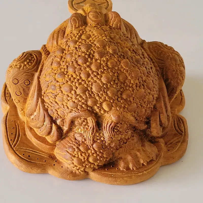 [GỖ NGỌC NGÂN] CÓC GỖ NGOC AM THƠM PHỨC KT 15CM. CHIÊU TÀI LỘC. THỜ CÚNG PHONG THỦY TỐT. HÀNG ĐẸP. 2