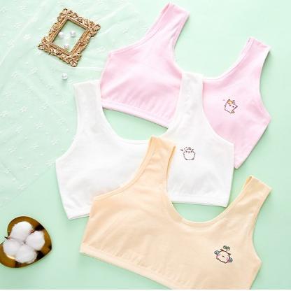 Áo Lót Bé Gái Cotton Mềm Mịn Thoáng Khí, Áo Lá In hình Hoạt hình Đáng Yêu SAVILL B341 4