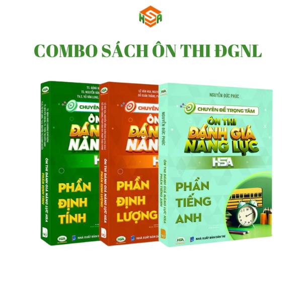 Combo Sách ôn thi đánh giá năng lực Hà Nội (Định tính + Định Lượng + Tiếng Anh) l HSA BOOK