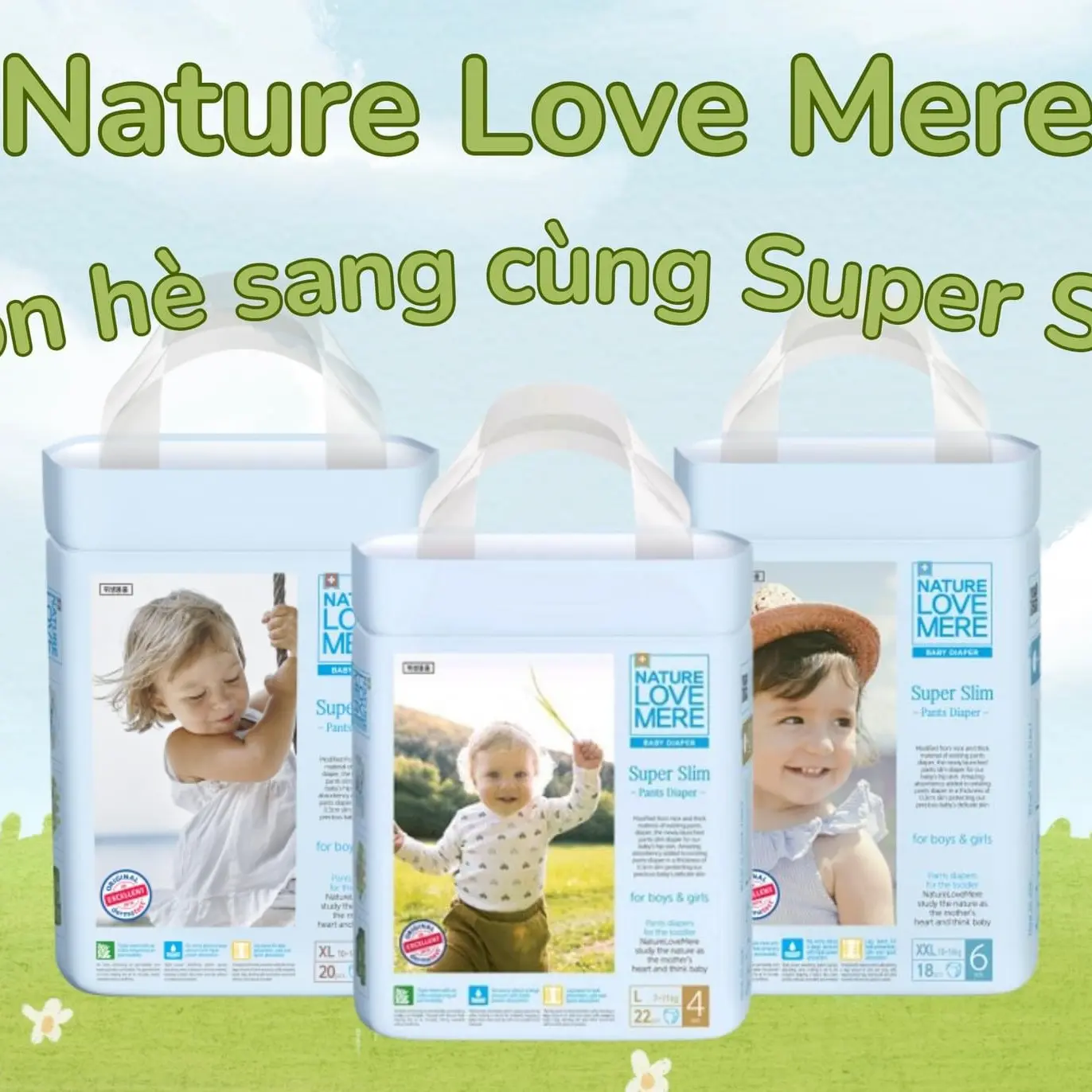 [Nhà Ben Nè] 1 Thùng 4 bịch Nature Love Mere đủ size cho bé