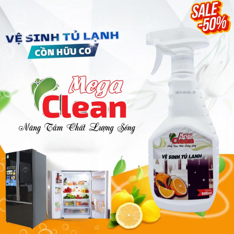 Chai Xịt Vệ Sinh Mega Clean 500ml - Làm Sạch Tủ Lạnh Lò Vi Sóng Khử Khuẩn Công Nghệ Châu Âu