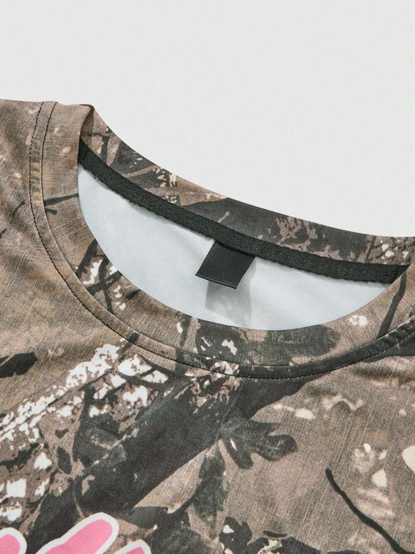 Men's Camo Letter Print Tank Top & Graphic Print Pants Two-piece Set, Loose Casual Fashion Breathable Two Piece Outfits for Daily Outdoor Wear, Men Clothes for All Seasons 6