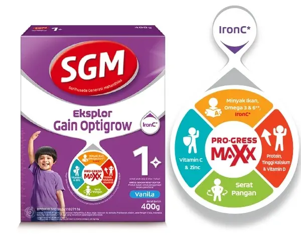 SGM Eksplor Gain Optigrow 1 - 400 gram Susu Formula Bayi Termasuk Dus+Bubble Bubuk 3
