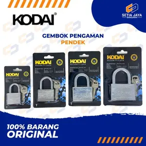 Gembok Pagar / Rumah / Pintu Kodai Pendek Nikel 30 / 40 / 50 / 60 mm