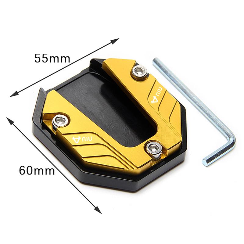 Product Introduction of Scooter Motorcycle Bike Kickstand Extender Foot Side Stand Extension Pad Support Plate Anti-skid Enlarged Base bike  quad engine 24