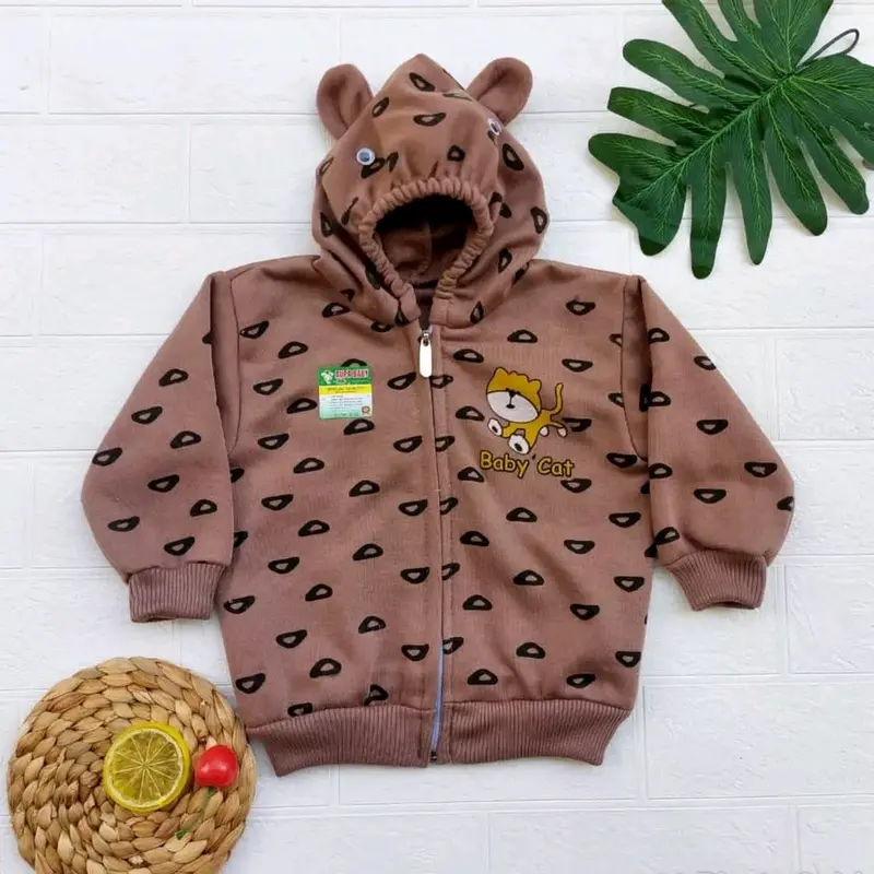 Jaket Bayi Lucu - Jaket Motif Cat - Jaket Bayi Estimasi Usia 3 - 12 bulan 5