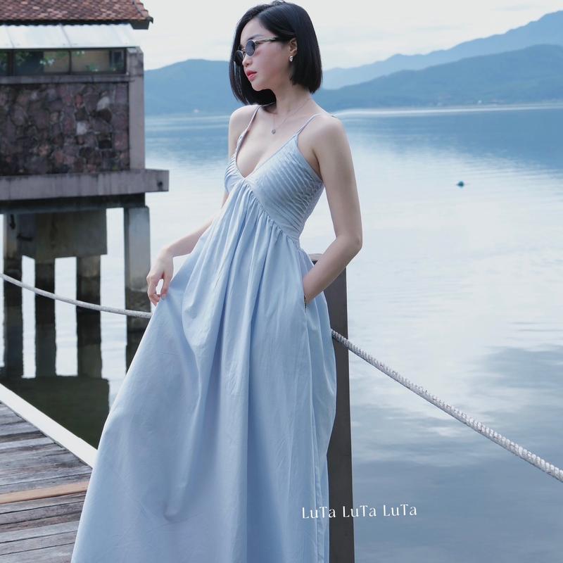 LUTA | Váy hai dây xếp li ngực