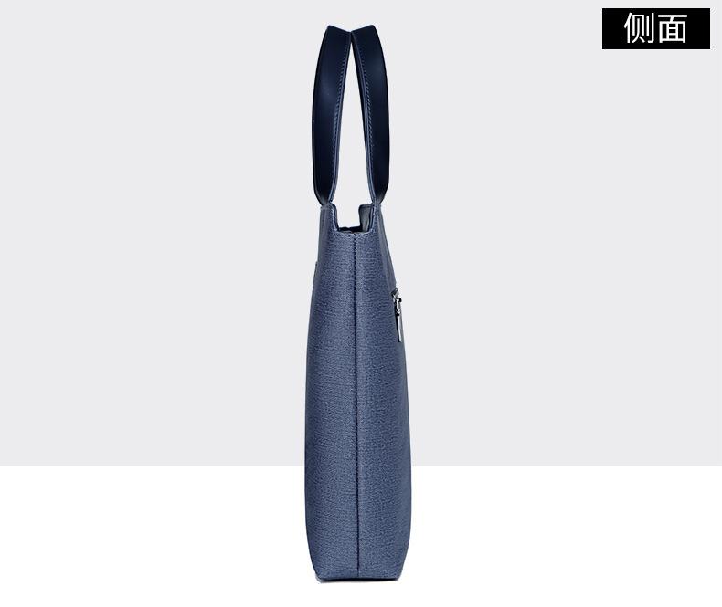 Product Introduction of New Men's Handbag PVC Business Tote Bag Document Bag Embossed LOGO Employee Meeting Bag Laptop Bag for Men 24