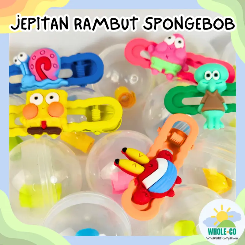 Jepitan Rambut Sponge Bob Squidward Patrick Lucu unik Imut Termurah Grosir COD 2
