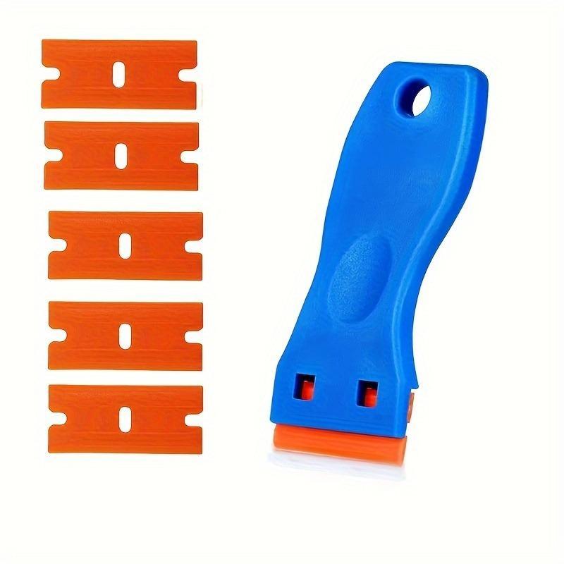 Plastic Razor Blade Scraper with 20pcs Blades, 2 Counts Adhesive ...