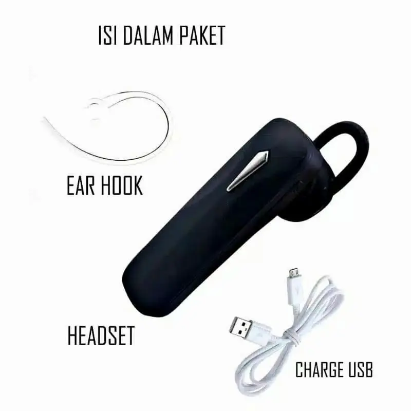 PROMO BELI 1 GRATIS 1 Earphone Bluetooth / headphone bluetooth / Headset Bluetooth Branded Microphone Earphones Headphones Wireless Handsfree 4