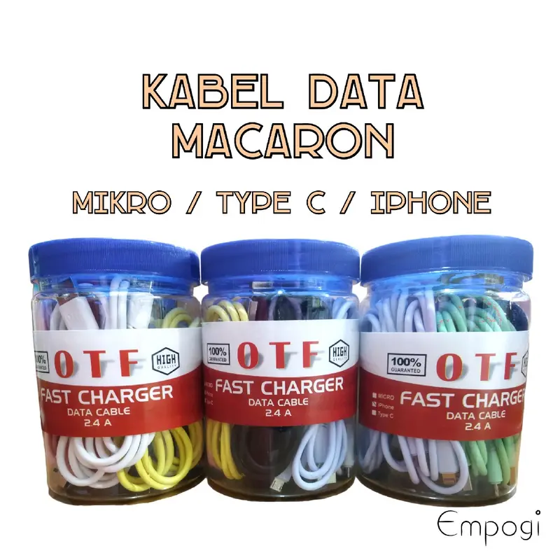 [DAPAT 15 PCS] FREE TOPLES KABEL DATA CAS WARNA CAMPUR android Aksesoris Charger Handphone Panjang 1