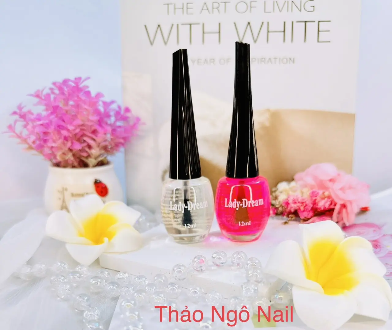 Sơn bóng trong, bóng hồng, dưỡng trắng hồng lady dream 12ml