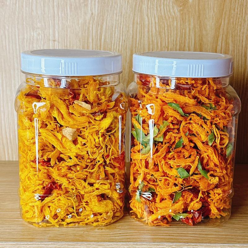 1KG 2 Hủ 500G Khô Gà Loại 1 Lá Chanh Bơ Tỏi Thượng Hạng Dai Ngon Cay Ăn Vặt Food Snack Quà Tặng 6
