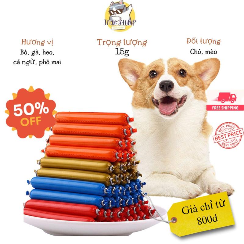 Product Introduction of Combo 15-30 thanh xúc xích cho chó mèo trọng lượng 15gr, đồ ăn cho chó mèo giàu dinh dưỡng và tiện lợi. 27