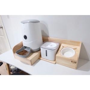 C2 ชุดโต๊ะอาหาร ที่วางน้ำพุ เครื่องให้อาหารอัตโนมัติ สำหรับสัตว์เลี้ยง หมา แมว พร้อมถ้วยเซรามิก วางได้ทุกรุ่นเช่น PETKIT URPET PANDO (ไม่รวมน้ำพุ เครื่องอัตโนมัติ)