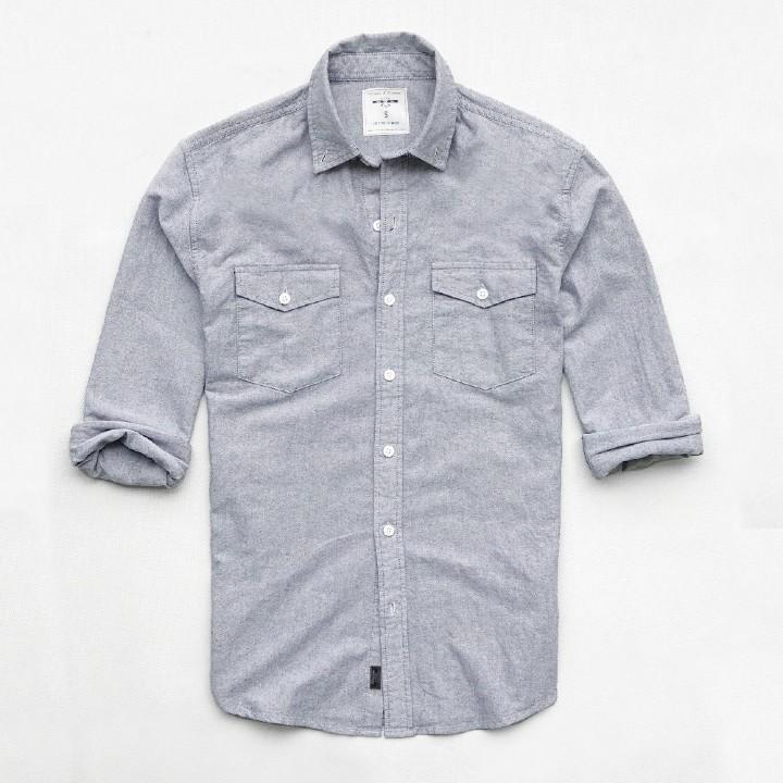 Product Introduction of Áo sơ mi nam tay dài hai túi đắp hộp vải Oxford denim công sở Nexx&Dee SM04 12