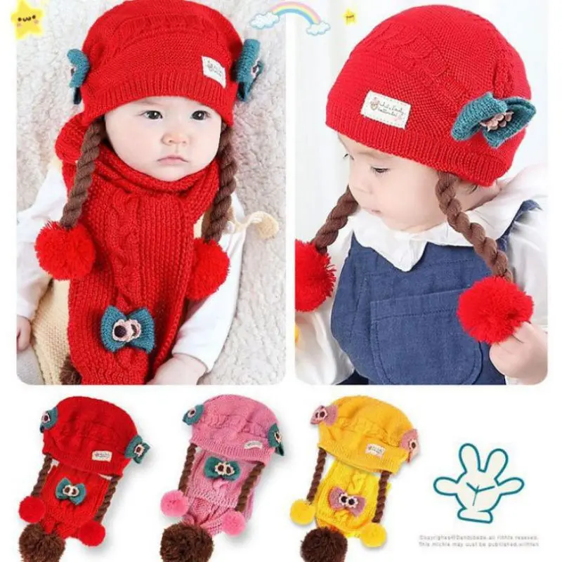 Topi Anak Rambut Kepang Bahan Rajut 6