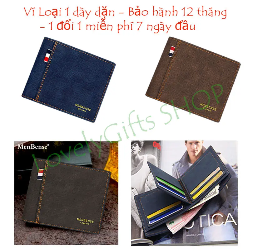 Ví nam bóp nam ngang nhiều ngăn cầm tay nhỏ gọn đẹp da pu cao cấp phong cách hàn quốc-Loại 1 dày dặn bảo hành 12 tháng Wallet Hình Chữ Nhật