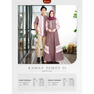 BAJU COUPLE SARIMBIT RANDOM 13 MERK KEKE KAMILY 01 MAROON 1