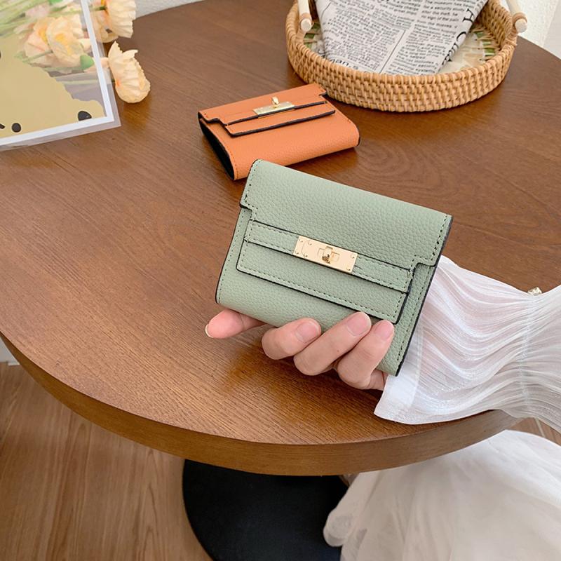 Ví Nữ, Cỡ Nhỏ, Cao Cấp, Gấp Gọn, Ví Cầm Tay Ngắn, Phong Cách Xuyên Biên Giới, Dành Cho Nữ Wallet Hình Chữ Nhật 7