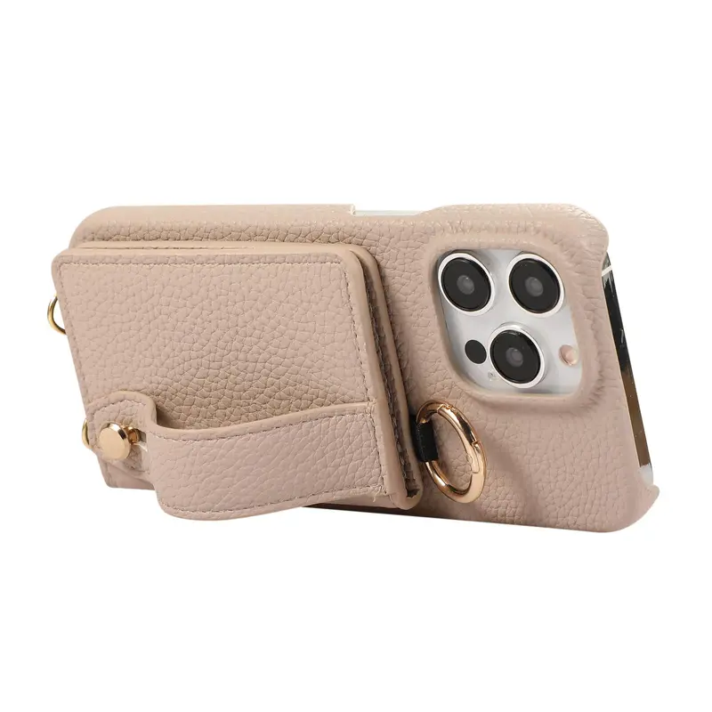 Crossbody Wallet Phone Case with Card Holder & Wrist Strap, 1 Count Shockproof Phone Protective Cover with 1 Privacy Film, Phone Accessories for iPhone 6