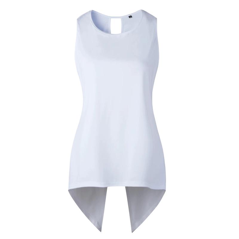 Product Introduction of Áo Thun Hở Eo Chéo Lưng Bất Đối Xứng Phong Cách Âu Mỹ Áo Không Tay Gợi Cảm, Màu Trơn Cổ Tròn, Xu Hướng Năm 2024 9