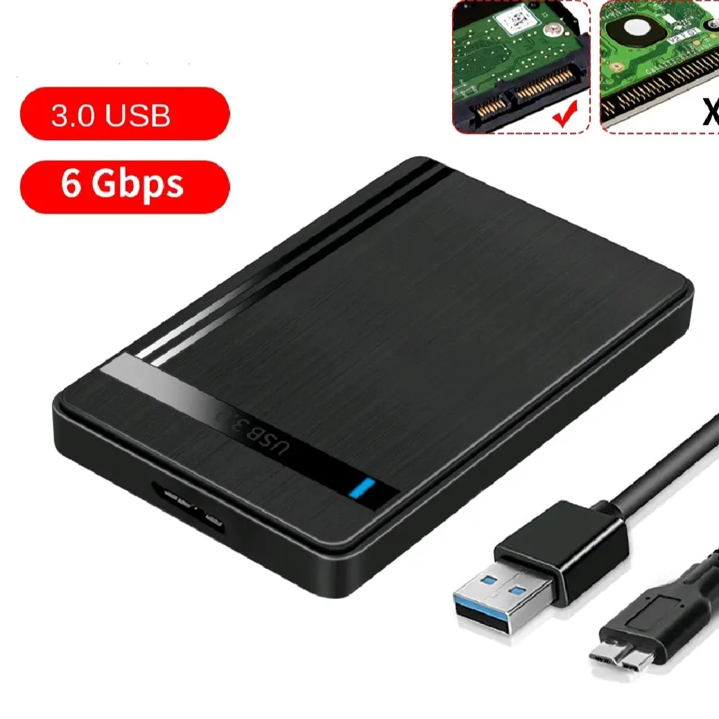 Box ổ cứng di động 2.5 inch USB3.0, USB2.0, túi chống thấm - Dùng cho HDD, SSD Bên ngoài