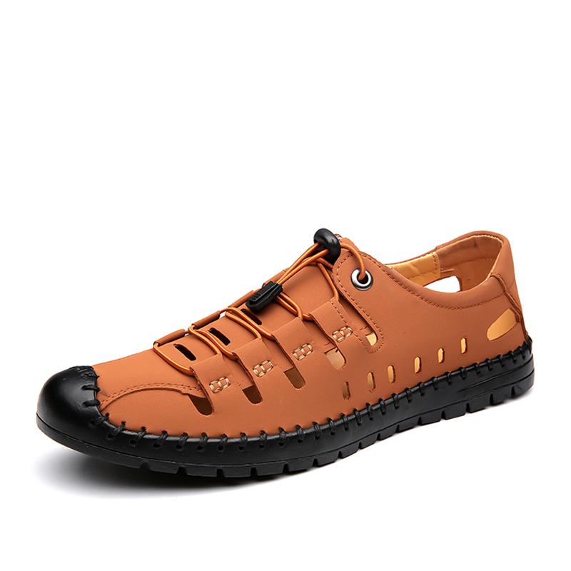 Sepatu santai pria kulit yang trendy dan bernafas Casual Shoes Kasual Sneakers 9