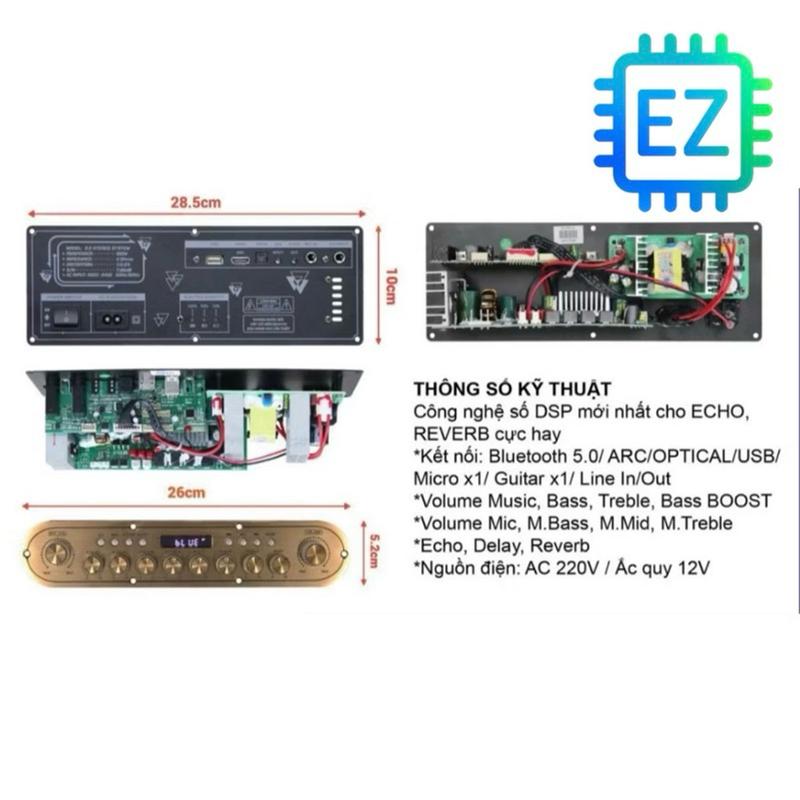 K18, K902 Stereo mạch loa kéo, di động, xách tay karaoke quốc dân 180W, echo delay reverb đầy đủ, hàng công ty chính hãnġ 6