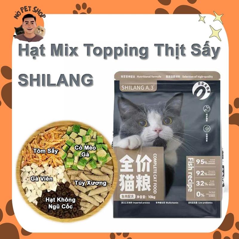 1KG Hạt mèo ShiLang siêu topping đạm 32% túi 1KG Thức ăn cho mèo ShiLang không độn ngũ cốc vỗ béo cho mèo hạt cho mèo tăng cân hat cho meo chat luong cao