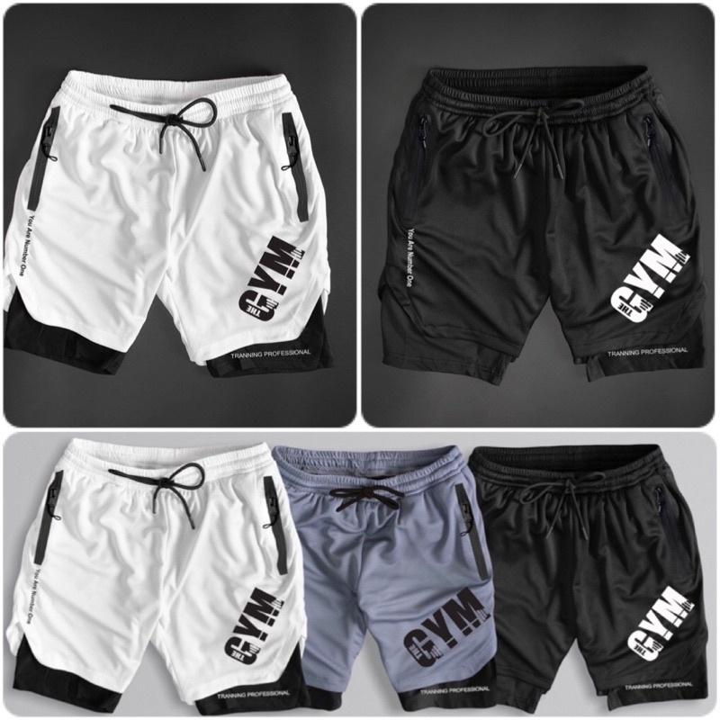 Product Introduction of Quần Tập Gym Nam 2 Lớp The Gym Cao Cấp Chất Vải Train Lite Thông Hơi Thấm Hút Mồ Hôi Sport Tập Thể Dục Thun 0
