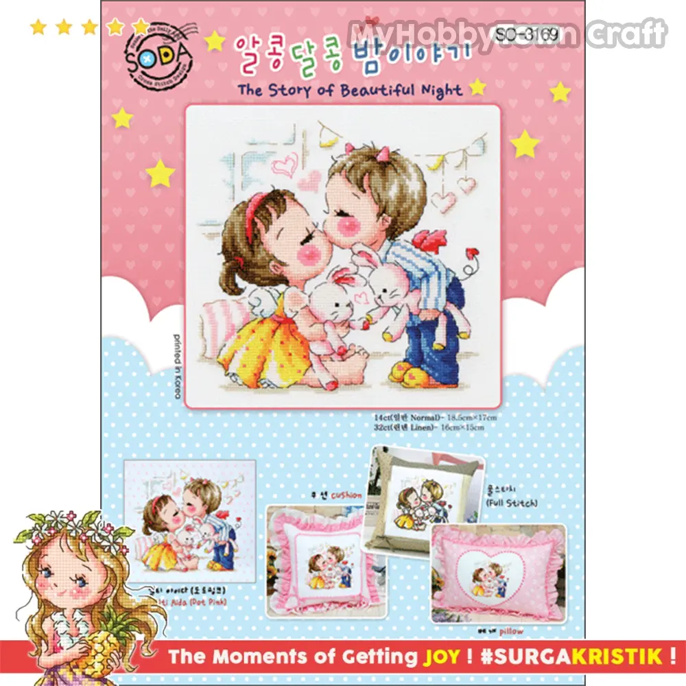 Paket DIY Craft Sulam Kristik Strimin Cross Stitch Sodastitch SO-3169 Halloween