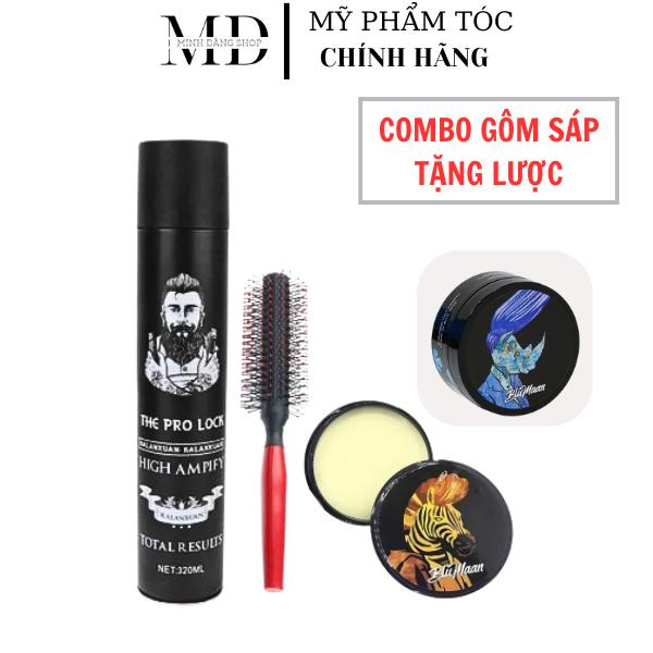    GIÁ HỜI   COMBO 3 món gôm xịt tóc ,sáp blumaan tặng kèm lược tạo kiểu giữ nếp 24h 
