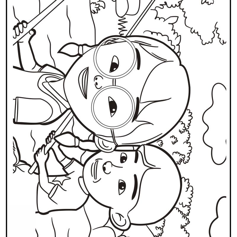 kertas gambar mewarnai anak A4 (UPIN & IPIN) / Pendidikan / Beraneka warna Belajar Perempuan Kotak Toys 6