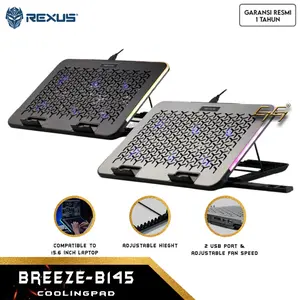 REXUS BREEZE B145 B-145 B 145 Cooling Pad Cooling Fan Kipas Laptop Alas Pendingin Laptop Tatakan Laptop