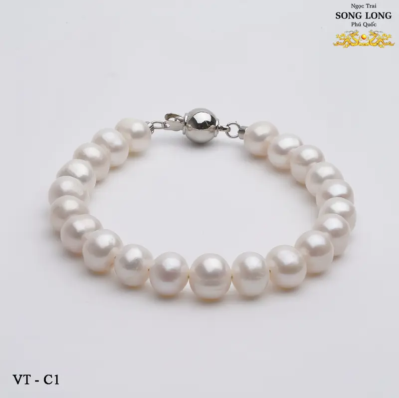 [VTC1] Chuỗi tay ngọc trai size 8mm ngọc ovan 1
