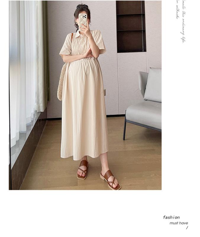 Product Introduction of P69350# Dress Pregnant Plus Size Dress For Women Nipped Waist Summer Slim New Arrival Pregnant Pregnancy Dress 26