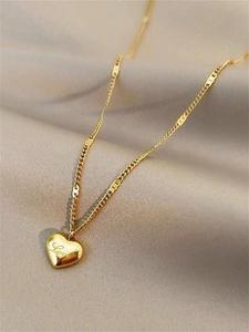 Collar con dije en forma de corazón elegante para mujer, Joyería de moda para fiestas, Decoración diaria de ropa, Joyería comodín y exquisita para regalo de cumpleaños