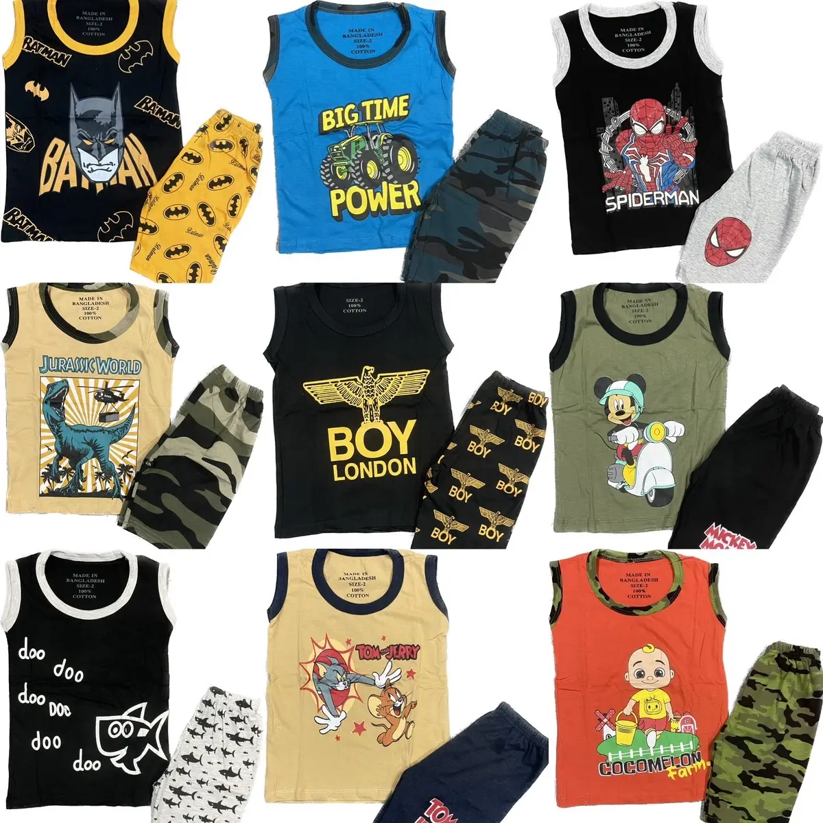 Kids Playset Singlet Short Pant