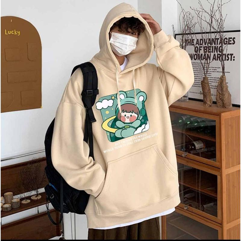 Áo Khoác Nỉ Ao Hoodie Form Rộng Xanh Rêu Đen Free Cô Bé NASA Menswear Nam 8