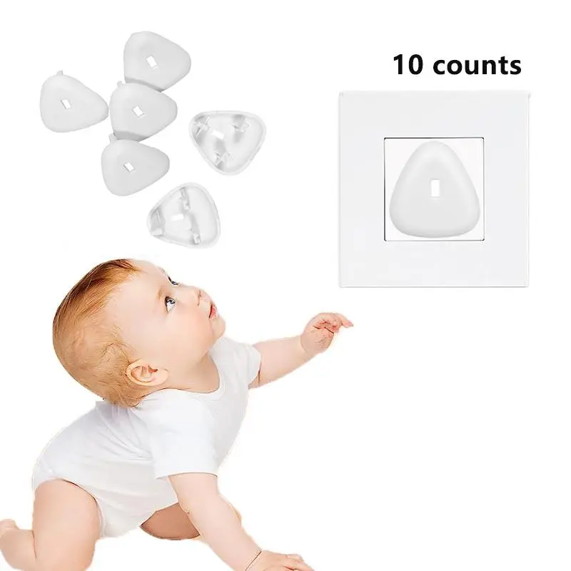 Baby Safety Socket Cover, 10pcs/set Plastic Protective Plug for Electrical Outlets, Snap-on Design Socket Cover for Home and Office Use