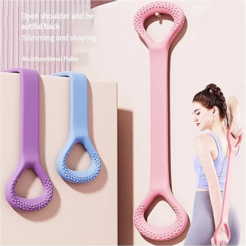 Elastic Band Figure 8 Resistance Band Shoulder Opening Beauty Back Artifact Stretching Home Figure 8 Rope Yoga Resistance Band Fitness