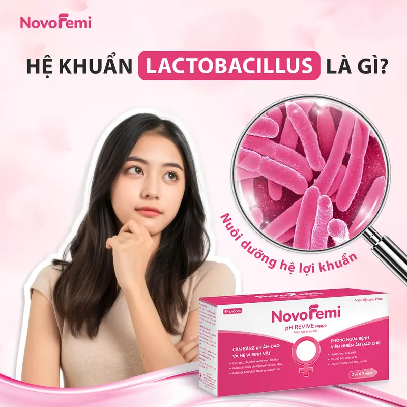 Novofemi Dưỡng ẩm đa tầng cao phân tử đa tầng, làm sạch dịu nhẹ giảm khô cân bằng pH Novofemi Hồng pH Suppo Nữ 6
