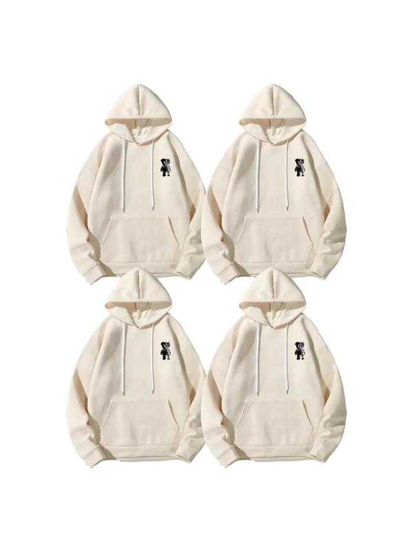 Men's Cartoon Graphic Drawstring Hoodie, Fashion Casual Pocket Drop Shoulder Sweatshirt for Daily Outdoor Wear, Men Fall & Winter Clothes, Streetwear Hoodie 3