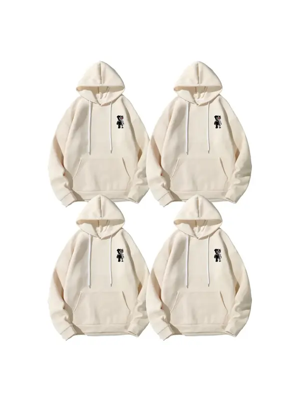 Men's Cartoon Graphic Drawstring Hoodie, Fashion Casual Pocket Drop Shoulder Sweatshirt for Daily Outdoor Wear, Men Fall & Winter Clothes, Streetwear Hoodie 3