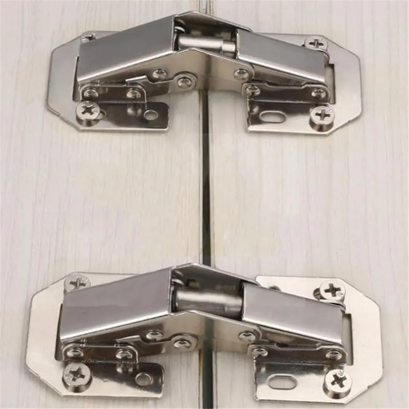 WithScrews Hidden Hinges Cabinet Cupboard Furniture Hinges Bridge Shaped Door Hinge Diy Hardware Tools